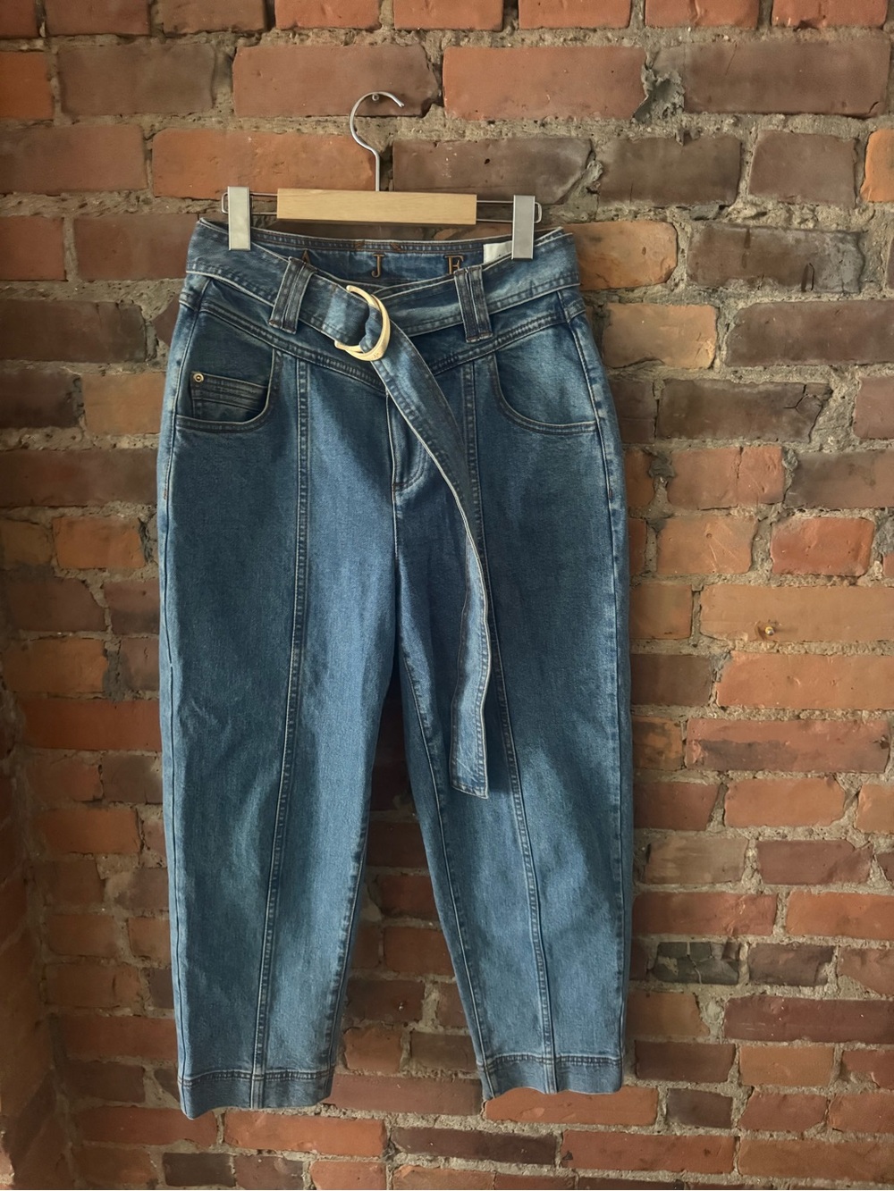 AJE Florence Denim Belted Jean - Australian Designer (Size AU 10, US 6)